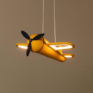 Lucide Lampa wisząca do pokoju dziecięcego Fokker, żółty / pomarańczowy, pokój dziecięcy, metal