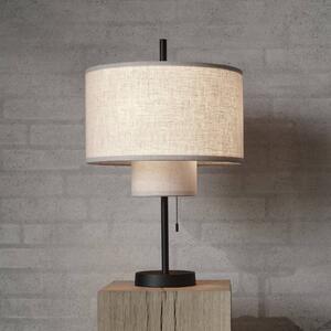 New Works Lampa stołowa Margin, kremowy / amber, salon / jadalnia, tkanina / materiał / jedwab, design
