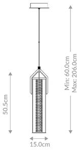 Quintiesse Lampa wisząca ESPADA, możliwość ściemniania, mosiężny / złoty, salon / jadalnia, aluminium, nowoczesny