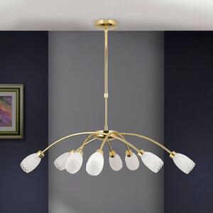 ORION Lampa wisząca CARLA, możliwość ściemniania, mosiężny / złoty, salon / jadalnia, metal, antyczny