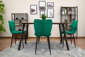 EMWOmeble Krzesła tapicerowane zielone FOX 3727 / 4 sztuki