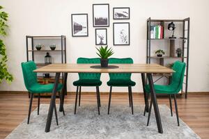 EMWOmeble Krzesła tapicerowane zielone FOX 3727 / 4 sztuki