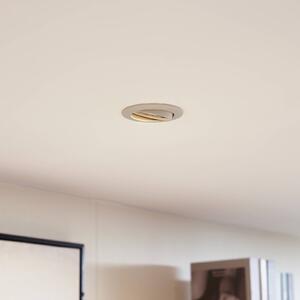 PRIOS Lampa sufitowa wpuszczana Fibur, beżowa, cynk, Ø 8,2 cm, zestaw 3 szt. Fibur PRIOS, możliwość ściemniania, kremowy / amber, salon / jadalnia, metal, nowoczesny