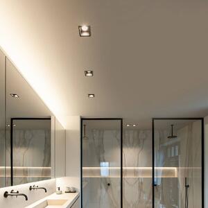 Wever & Ducré Lighting Oprawa sufitowa wpuszczana Plano 2.0, możliwość ściemniania, czarny, salon / jadalnia, aluminium, nowoczesny