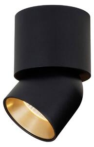 The Light Group Reflektor sufitowy LED SLC CUP, czarny/złoty, 927, Ø 7,5 cm, ściemniany możliwość ściemniania, czarny, salon / jadalnia, aluminium, nowoczesny