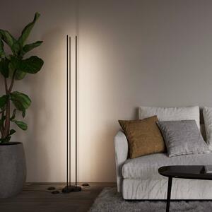Wever & Ducré Lighting Lampa stojąca Finlin, możliwość ściemniania, czarny, salon / jadalnia, aluminium, nowoczesny