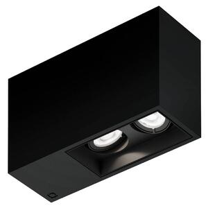 Wever & Ducré Lighting Oprawa sufitowa wpuszczana Plano petit 2.0, możliwość ściemniania, czarny, przedpokój, aluminium, nowoczesny