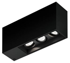 Wever & Ducré Lighting Oprawa sufitowa wpuszczana Plano petit 3.0, możliwość ściemniania, czarny, przedpokój, aluminium, nowoczesny