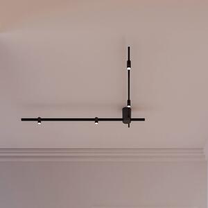 Wever & Ducré Lighting Lampa sufitowa Trace Spin 1.0, możliwość ściemniania, czarny, salon / jadalnia, aluminium, nowoczesny