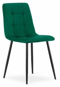 EMWOmeble Zielone krzesła welurowe SARA 3688 / 4 sztuki