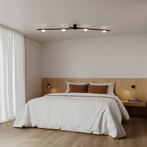 Wever & Ducré Lighting Lampa sufitowa Perlez Spin 1.0, możliwość ściemniania, czarny, salon / jadalnia, aluminium, nowoczesny