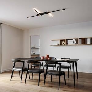 Wever & Ducré Lighting Lampa sufitowa Trace Grid 2.0, możliwość ściemniania, czarny, salon / jadalnia, aluminium, nowoczesny