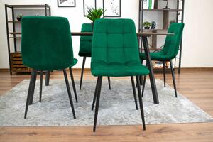 EMWOmeble Zielone krzesła welurowe SARA 3688 / 4 sztuki