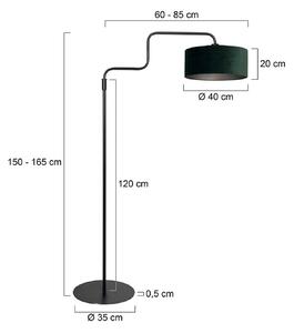 Steinhauer Lampa stojąca Bloeba, czarny, salon / jadalnia, metal, nowoczesny