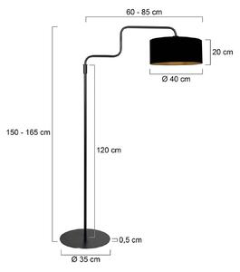 Steinhauer Lampa stojąca Bloeba, czarny, salon / jadalnia, metal, nowoczesny