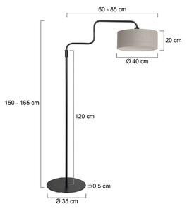 Steinhauer Lampa stojąca Bloeba, czarny, salon / jadalnia, metal, nowoczesny