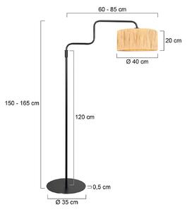 Steinhauer Lampa stojąca Bloeba, czarny, salon / jadalnia, metal, nowoczesny
