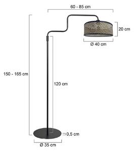 Steinhauer Lampa stojąca Bloeba, czarny, salon / jadalnia, metal, nowoczesny