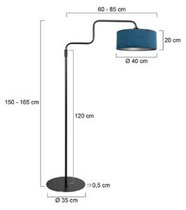 Steinhauer Lampa stojąca Bloeba, czarny, salon / jadalnia, metal, nowoczesny