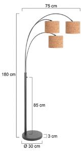 Steinhauer Lampa stojąca Sparkled Light, brązowy / rdzawy, salon / jadalnia, metal, nowoczesny
