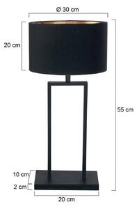 Steinhauer Lampa stołowa Stang, możliwość ściemniania, czarny, salon / jadalnia, metal, nowoczesny