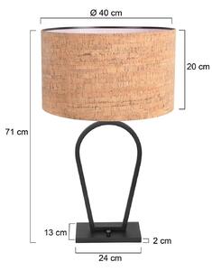 Steinhauer Lampa stołowa Stang, możliwość ściemniania, czarny, salon / jadalnia, metal, nowoczesny