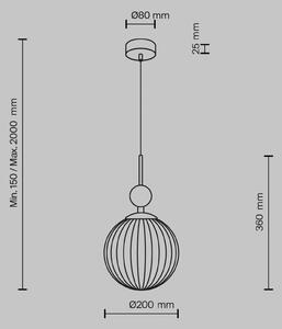 Maytoni Lampa wisząca Tavo, możliwość ściemniania, kremowy / amber, salon / jadalnia, szkło, nowoczesny