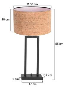 Steinhauer Lampa stołowa Stang, czarny, salon / jadalnia, metal, nowoczesny