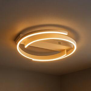 FISCHER & HONSEL Lampa sufitowa CIRCLY, możliwość ściemniania, kremowy / amber, salon / jadalnia, metal, nowoczesny