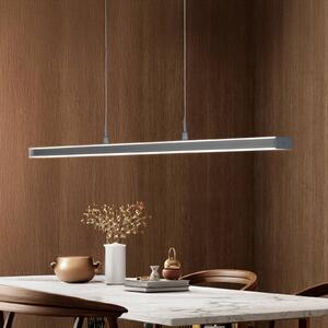 FISCHER & HONSEL Lampa wisząca Valeno, możliwość ściemniania, aluminiowy / szary / cynkowy, salon / jadalnia, metal, nowoczesny