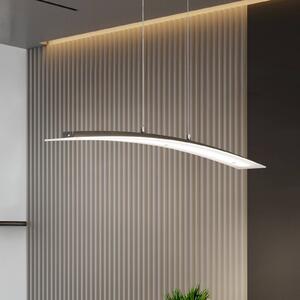 FISCHER & HONSEL Lampa wisząca Mavero, możliwość ściemniania, aluminiowy / szary / cynkowy, salon / jadalnia, metal, nowoczesny