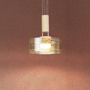 FISCHER & HONSEL Lampa wisząca LAVIN, możliwość ściemniania, kremowy / amber, salon / jadalnia, metal, nowoczesny