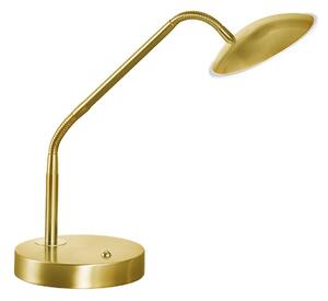 FISCHER & HONSEL Lampa stołowa Tallri, możliwość ściemniania, mosiężny / złoty, salon / jadalnia, metal, nowoczesny