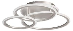 FISCHER & HONSEL Lampa sufitowa GELDER, możliwość ściemniania, aluminiowy / szary / cynkowy, salon / jadalnia, metal, nowoczesny