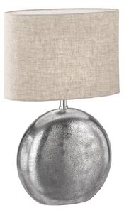 FISCHER & HONSEL Lampa stołowa Chambery, kremowy / amber, salon / jadalnia, tkanina / materiał / jedwab