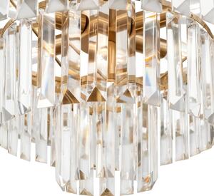 Maytoni Lampa wisząca kryształowa Revero, możliwość ściemniania, mosiężny / złoty, salon / jadalnia, metal