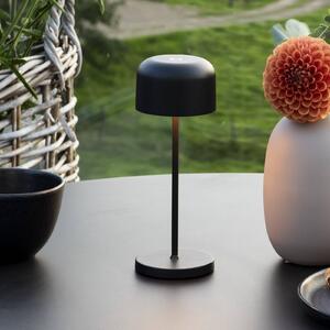 Konstsmide Lampa stołowa LED Lille, wysokość 20 cm, czarna, IP54, USB możliwość ściemniania, czarny, salon / jadalnia, aluminium, nowoczesny