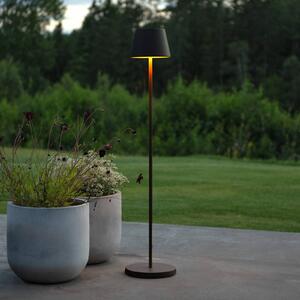 Konstsmide Lampa stojąca LED z akumulatorem Pomezia, czarna, 124 cm, IP54, USB możliwość ściemniania, czarny, salon / jadalnia, aluminium, nowoczesny