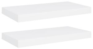 Półki ścienne, 2 szt., białe, 50x23x3,8 cm, MDF