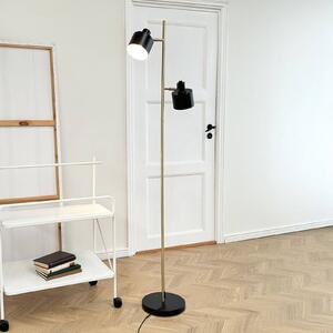 Dyberg Larsen Lampa stojąca Ocean, czarny, salon / jadalnia, metal, skandynawski