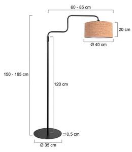 Steinhauer Lampa stojąca Bloeba, możliwość ściemniania, brązowy / rdzawy, salon / jadalnia, metal, nowoczesny