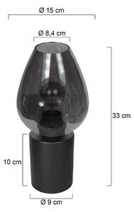 Mexlite Lampa stołowa Bloeba, aluminiowy / szary / cynkowy, salon / jadalnia, szkło