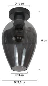 Mexlite Lampa sufitowa Bloeba, możliwość ściemniania, aluminiowy / szary / cynkowy, salon / jadalnia, szkło