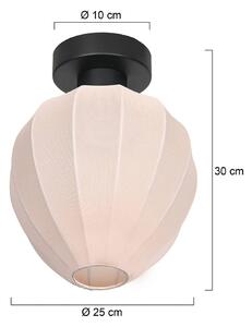 Mexlite Lampa sufitowa Bloeba, możliwość ściemniania, biały / opal, salon / jadalnia, tkanina / materiał / jedwab