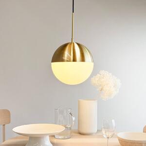 Dyberg Larsen Lampa wisząca Nova D25, możliwość ściemniania, mosiężny / złoty, salon / jadalnia, metal, skandynawski