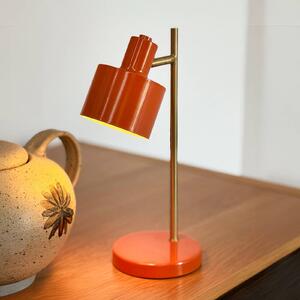 Dyberg Larsen Lampa stołowa Ocean Mini, możliwość ściemniania, żółty / pomarańczowy, salon / jadalnia, metal, skandynawski