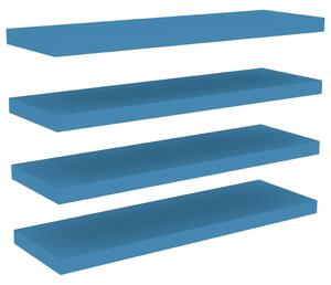 Półki ścienne, 4 szt., niebieskie, 80 x 23,5 x 3,8 cm, MDF