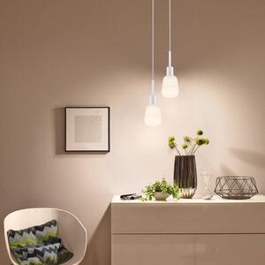 Paulmann Lampa wisząca URail DecoSystems, biała, metalowa możliwość ściemniania, biały / opal, salon / jadalnia, metal, nowoczesny