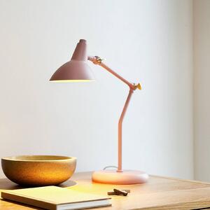 Dyberg Larsen Lampa stołowa Vela, fioletowy / różowy / bladoróżowy, salon / jadalnia, metal, skandynawski
