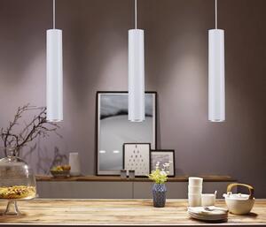 Paulmann Lampa wisząca URail Catalejo, biała, metalowa możliwość ściemniania, biały / opal, salon / jadalnia, metal, nowoczesny